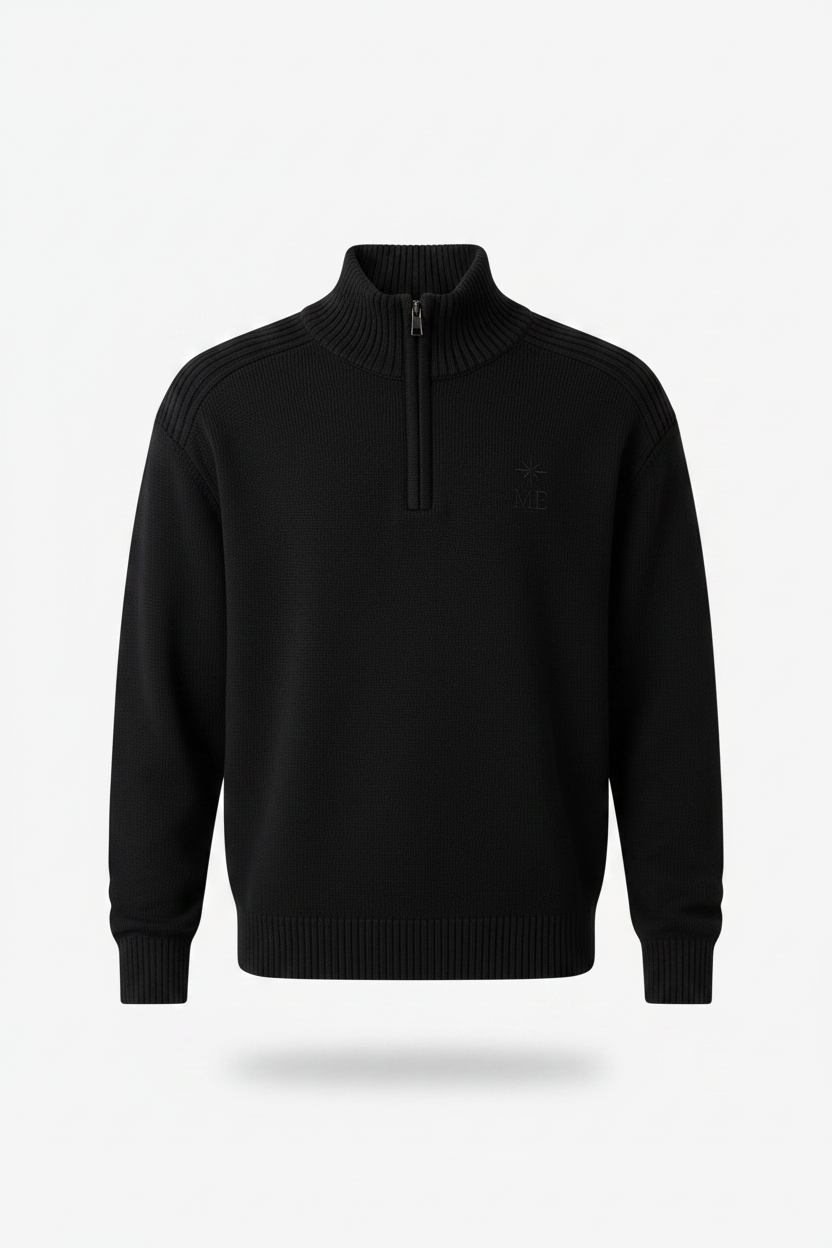 ME Quarter Zip tone-on-tone embroidery