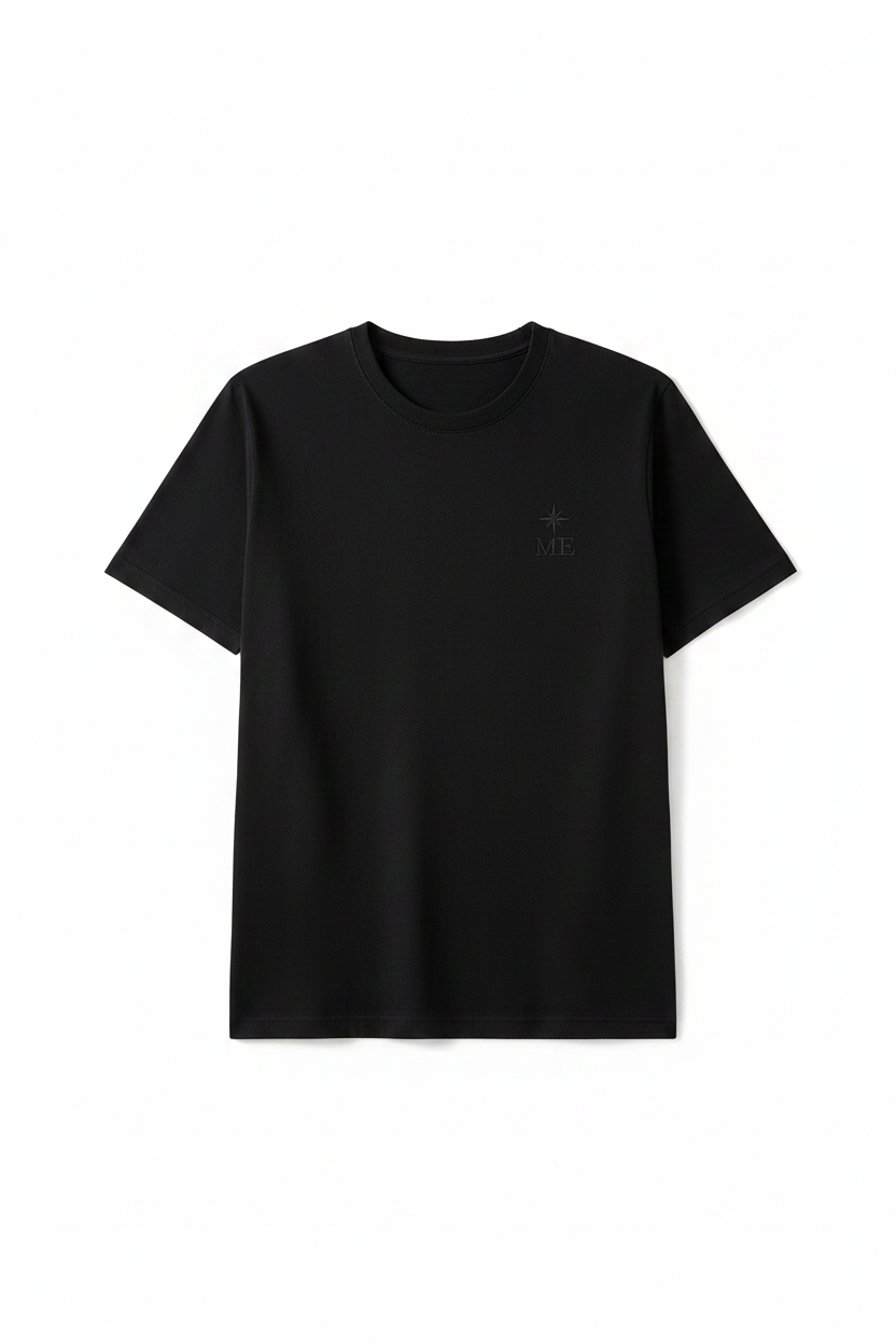 ME T-Shirt Tone-on-Tone Black